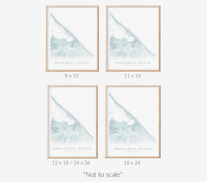 Broadkill Beach Map Print