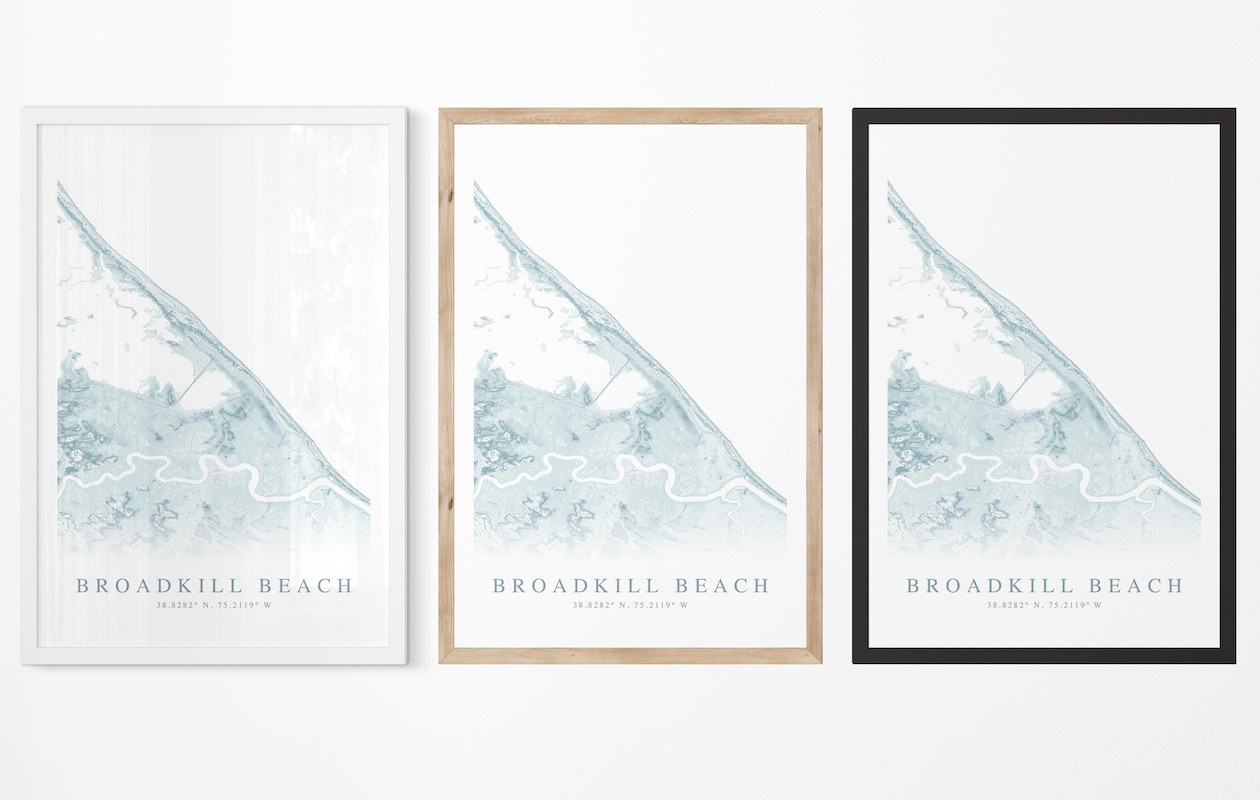 Broadkill Beach Map Print