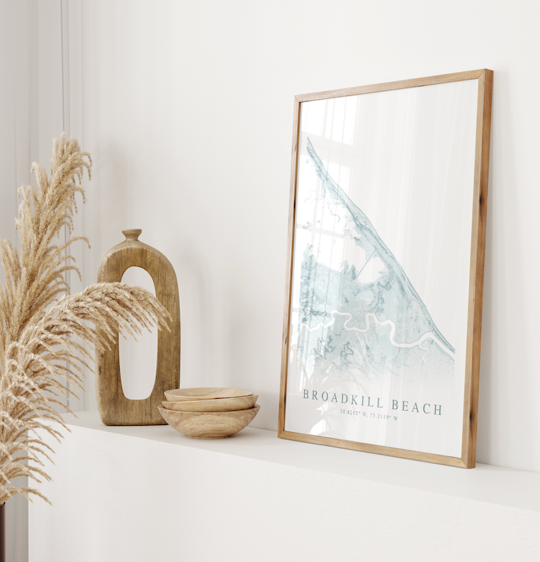 Broadkill Beach Map Print