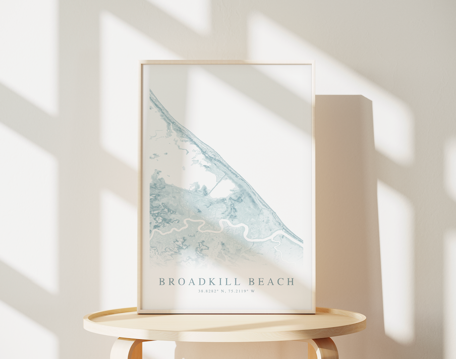 Broadkill Beach Map Print