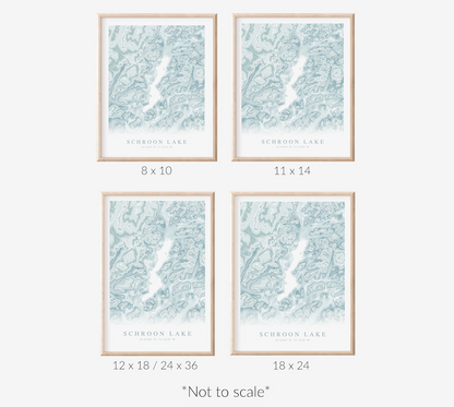 Schroon Lake Map Print