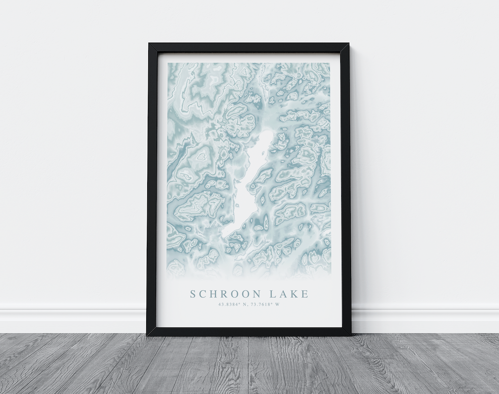 Schroon Lake Map Print