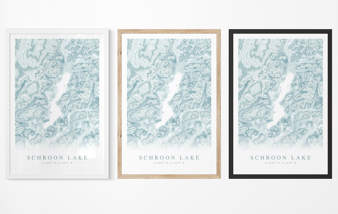 Schroon Lake Map Print
