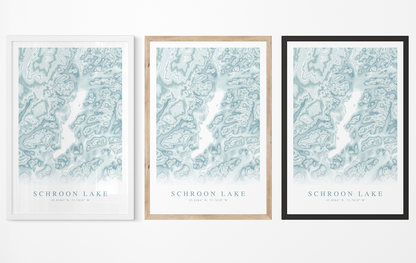 Schroon Lake Map Print