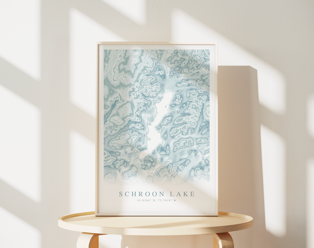Schroon Lake Map Print