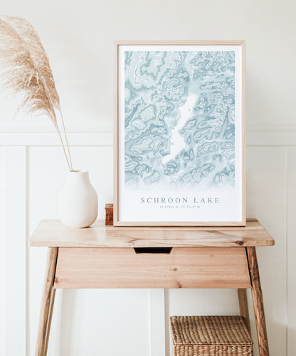 Schroon Lake Map Print