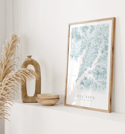 Elk Neck Map Print