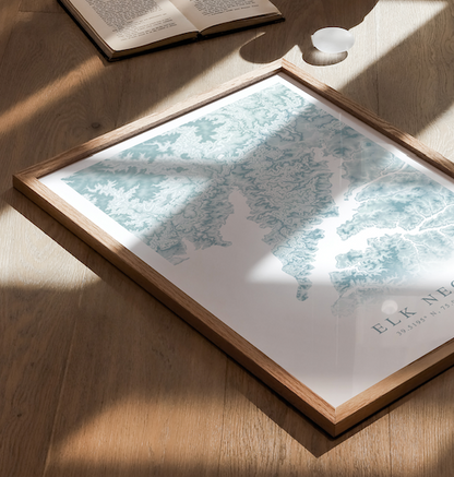 Elk Neck Map Print