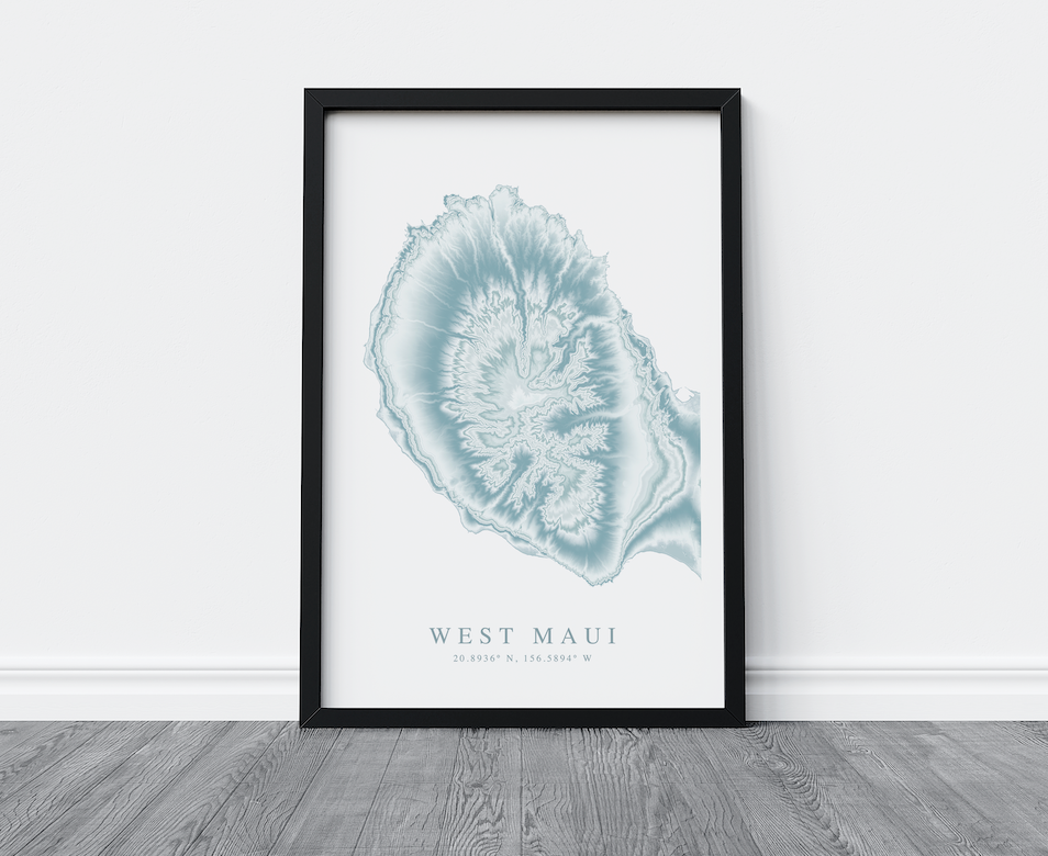 West Maui Map Print