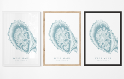 West Maui Map Print