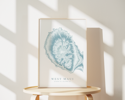 West Maui Map Print
