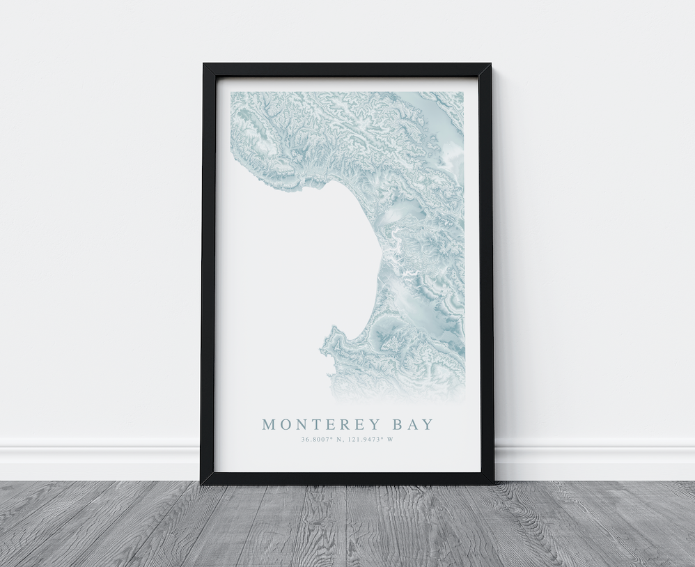 Monterey Bay Map Print
