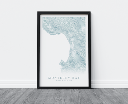 Monterey Bay Map Print
