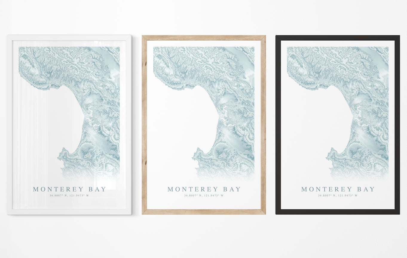 Monterey Bay Map Print