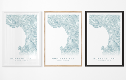 Monterey Bay Map Print