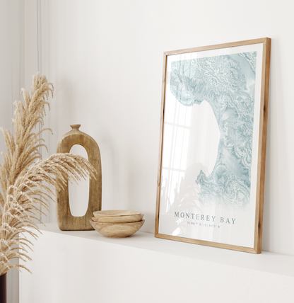 Monterey Bay Map Print