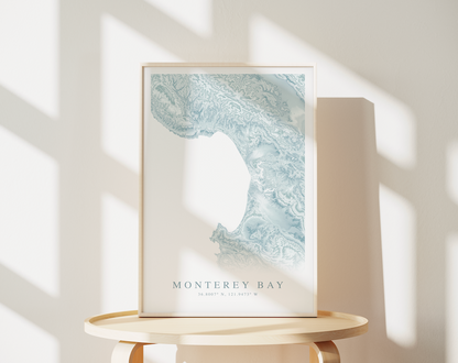 Monterey Bay Map Print