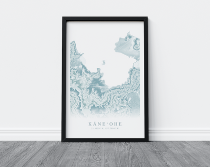 Kaneohe Map Print