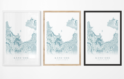 Kaneohe Map Print