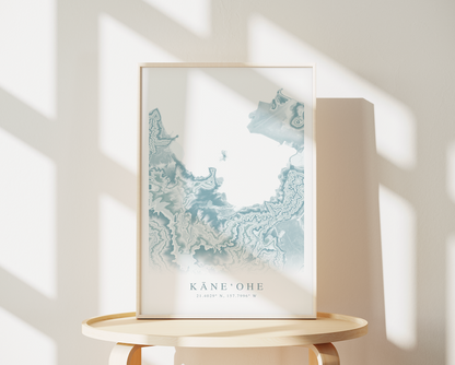 Kaneohe Map Print