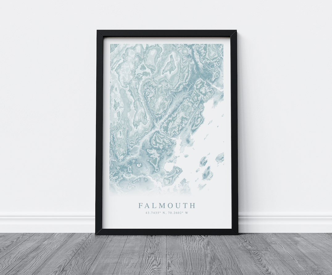 Falmouth ME Map Print