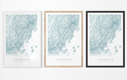 Falmouth ME Map Print