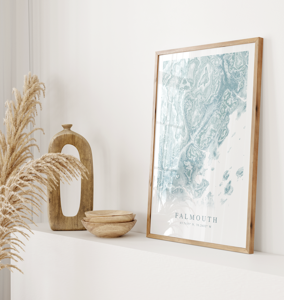Falmouth ME Map Print