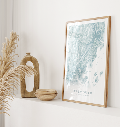 Falmouth ME Map Print