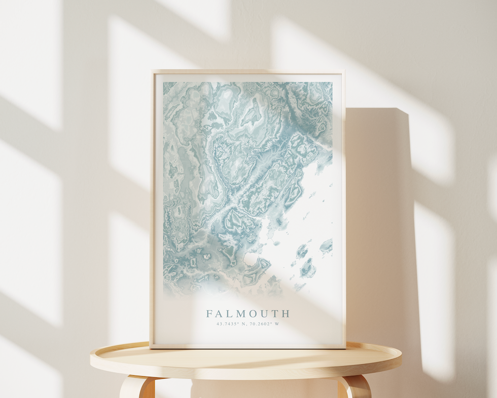 Falmouth ME Map Print