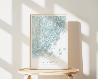 Falmouth ME Map Print