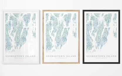 Georgetown Island ME Map Print