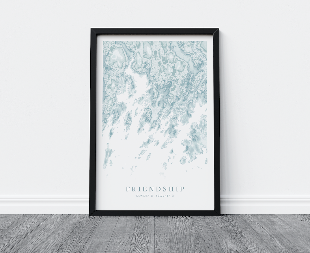 Friendship ME Map Print