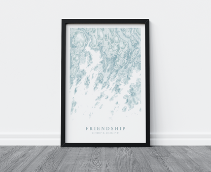 Friendship ME Map Print
