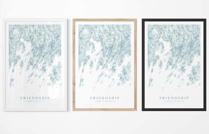 Friendship ME Map Print