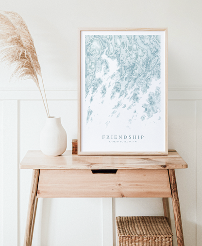 Friendship ME Map Print