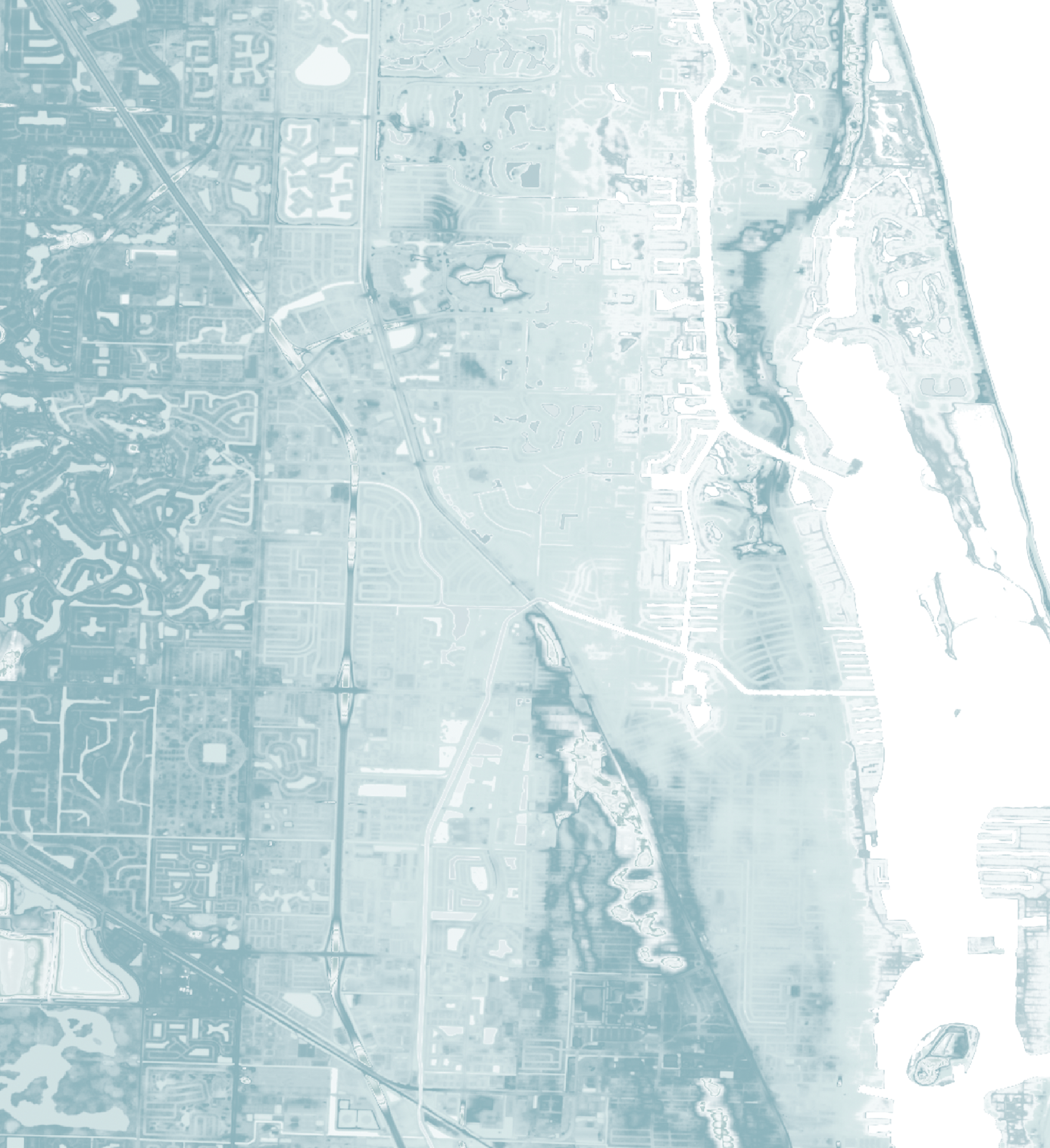 Palm Beach Gardens Map Print