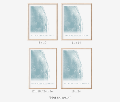 Palm Beach Gardens Map Print