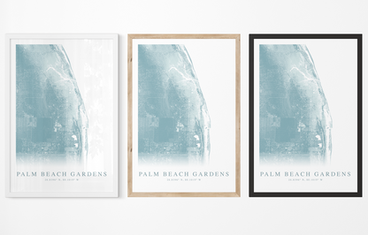 Palm Beach Gardens Map Print