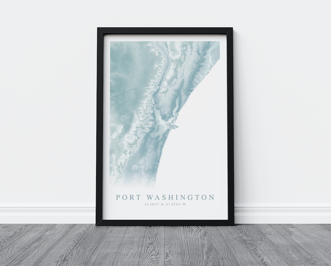 Port Washington WI Map Print