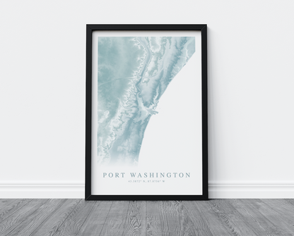 Port Washington WI Map Print