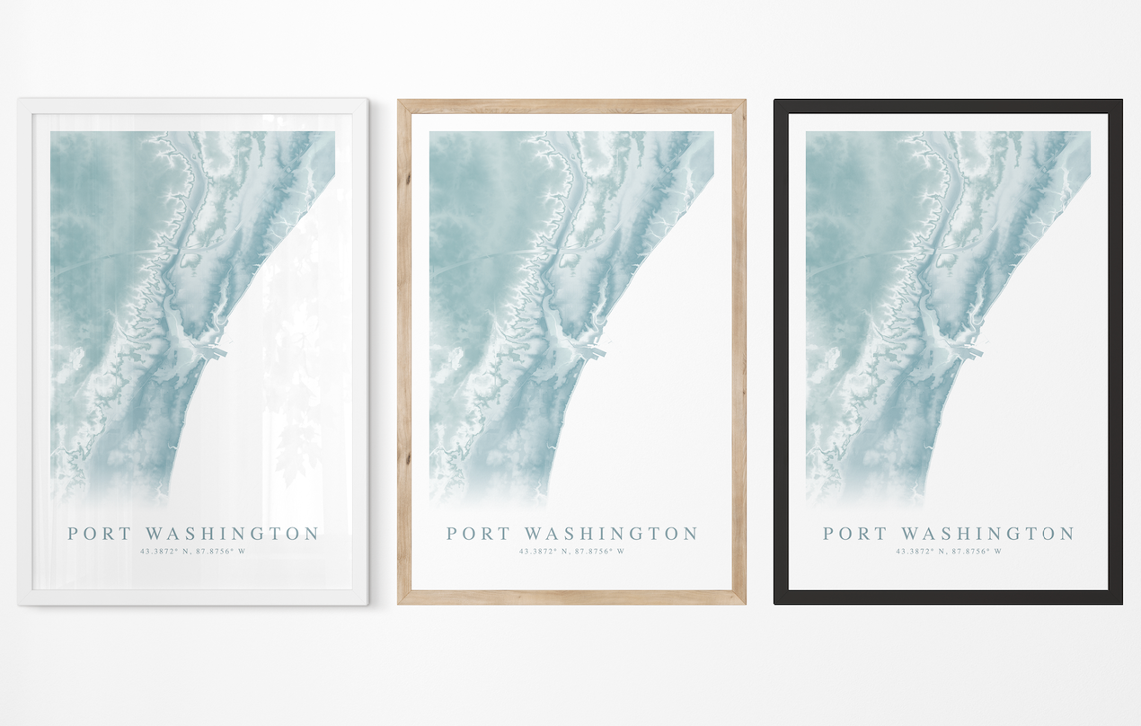 Port Washington WI Map Print