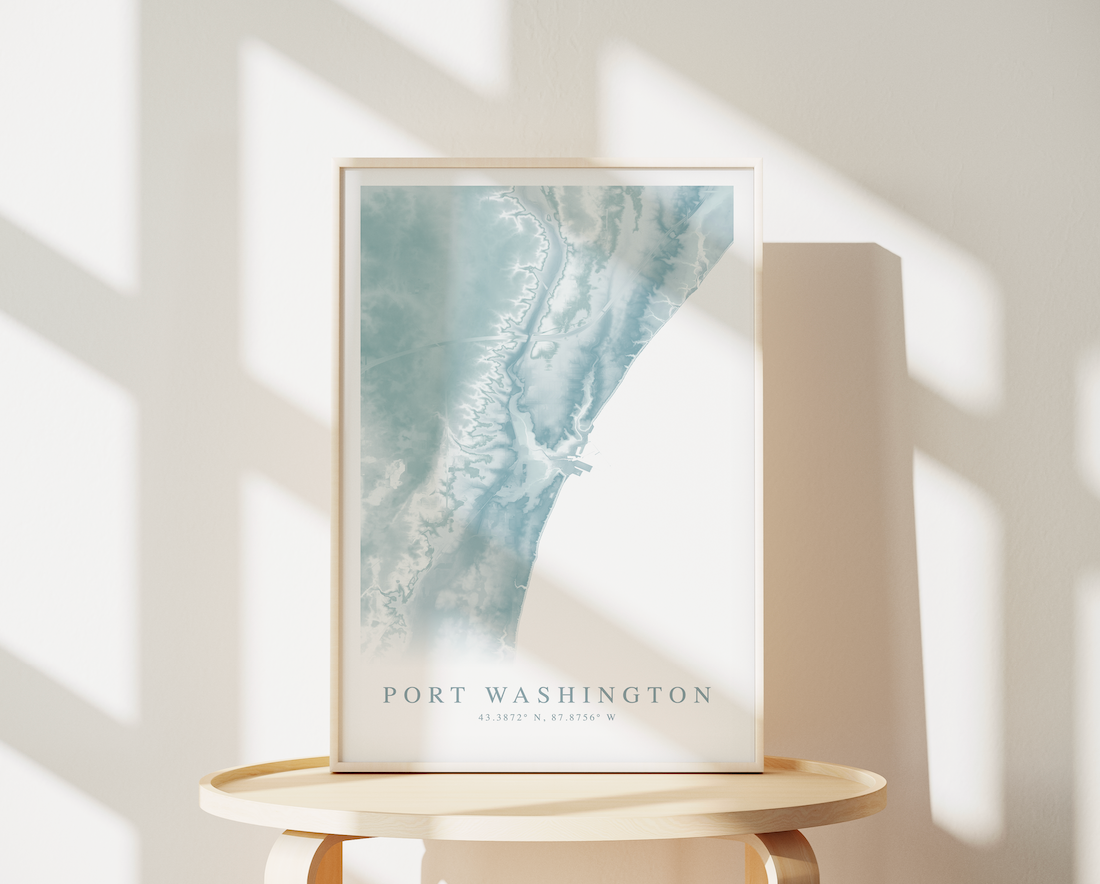 Port Washington WI Map Print