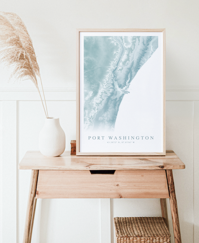 Port Washington WI Map Print