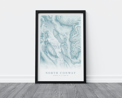 North Conway Map Print