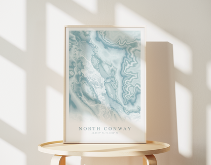 North Conway Map Print