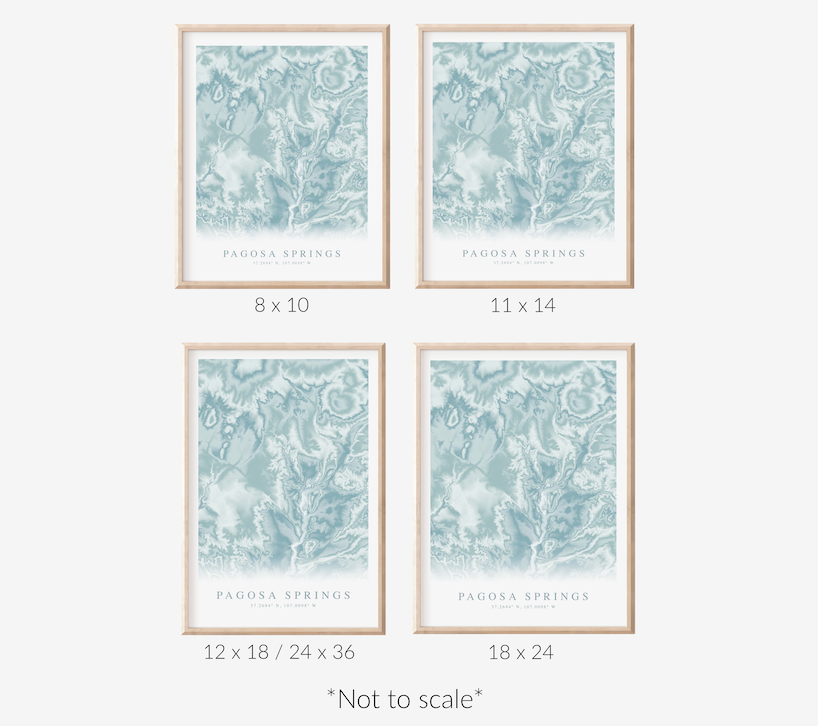 Pagosa Springs CO Map Print