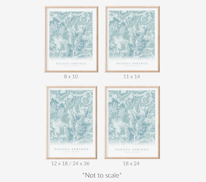 Pagosa Springs CO Map Print