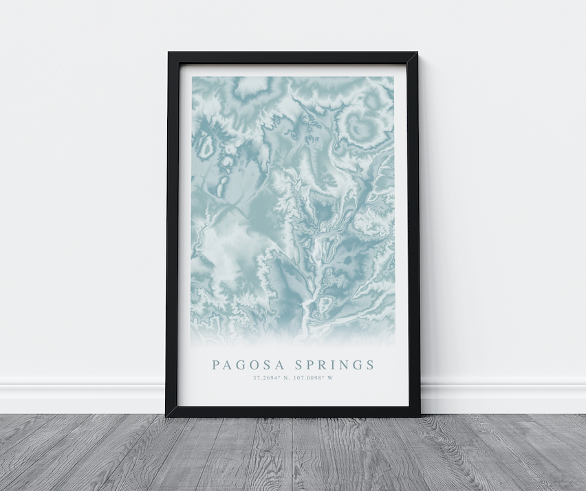 Pagosa Springs CO Map Print