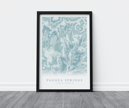 Pagosa Springs CO Map Print