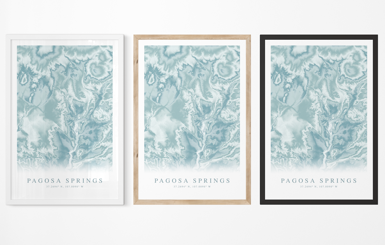 Pagosa Springs CO Map Print